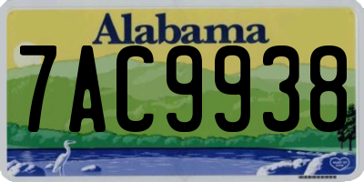 AL license plate 7AC9938