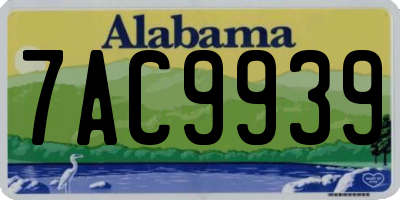 AL license plate 7AC9939