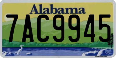 AL license plate 7AC9945