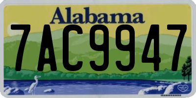 AL license plate 7AC9947