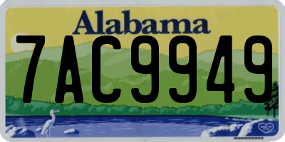 AL license plate 7AC9949