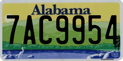 AL license plate 7AC9954
