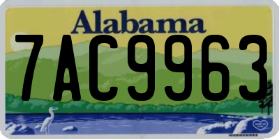 AL license plate 7AC9963