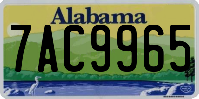 AL license plate 7AC9965