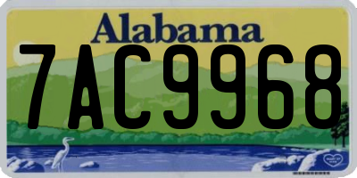 AL license plate 7AC9968