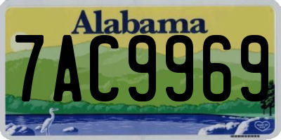 AL license plate 7AC9969