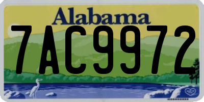 AL license plate 7AC9972