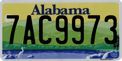 AL license plate 7AC9973