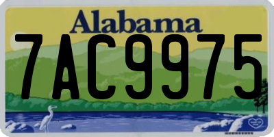 AL license plate 7AC9975