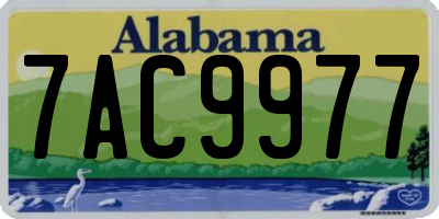 AL license plate 7AC9977
