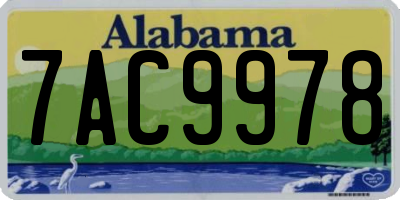 AL license plate 7AC9978