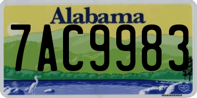 AL license plate 7AC9983