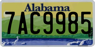 AL license plate 7AC9985