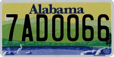 AL license plate 7AD0066
