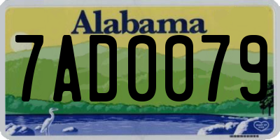 AL license plate 7AD0079