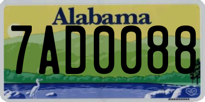 AL license plate 7AD0088