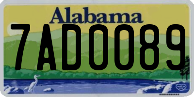 AL license plate 7AD0089