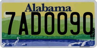 AL license plate 7AD0090