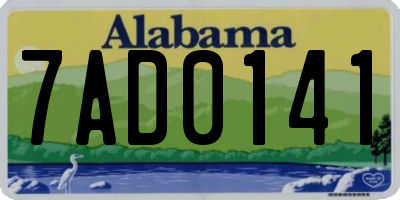 AL license plate 7AD0141
