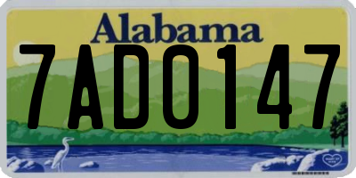 AL license plate 7AD0147