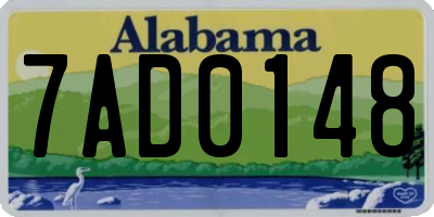 AL license plate 7AD0148