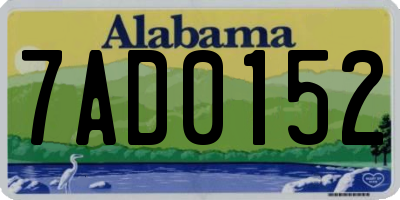 AL license plate 7AD0152
