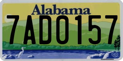 AL license plate 7AD0157
