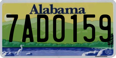 AL license plate 7AD0159