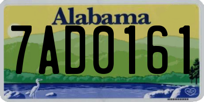 AL license plate 7AD0161