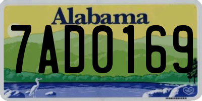 AL license plate 7AD0169