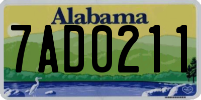 AL license plate 7AD0211