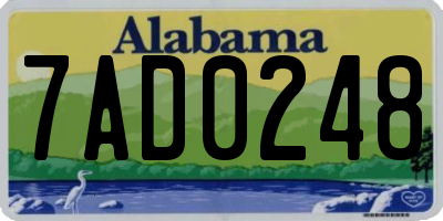 AL license plate 7AD0248