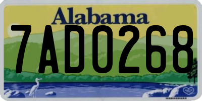 AL license plate 7AD0268