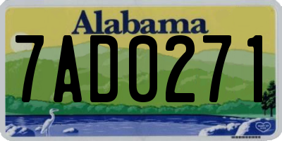 AL license plate 7AD0271