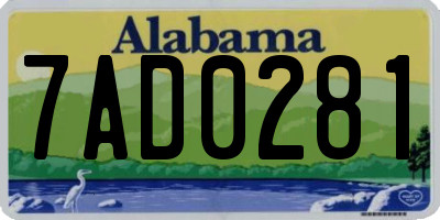 AL license plate 7AD0281