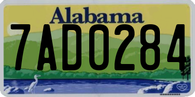AL license plate 7AD0284