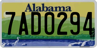 AL license plate 7AD0294