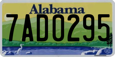 AL license plate 7AD0295