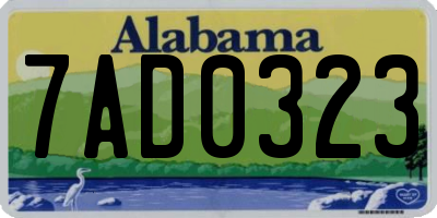 AL license plate 7AD0323