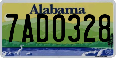 AL license plate 7AD0328