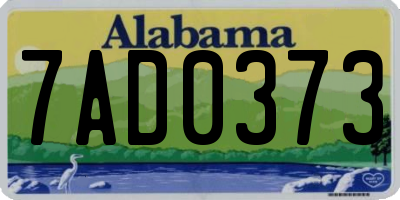 AL license plate 7AD0373