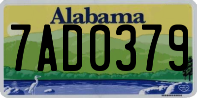 AL license plate 7AD0379