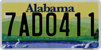 AL license plate 7AD0411