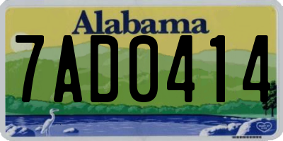 AL license plate 7AD0414