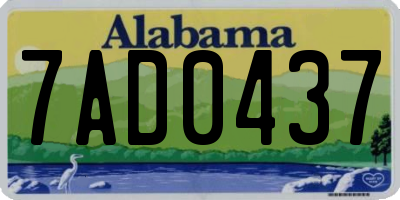 AL license plate 7AD0437