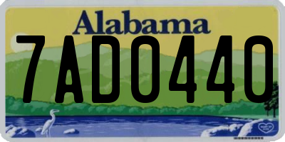 AL license plate 7AD0440