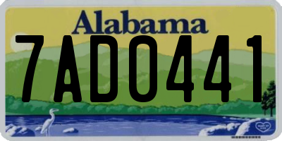 AL license plate 7AD0441