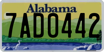 AL license plate 7AD0442