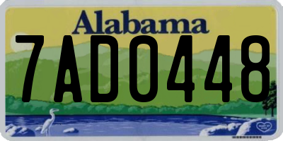 AL license plate 7AD0448