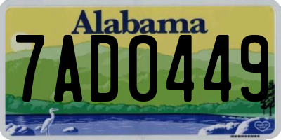 AL license plate 7AD0449